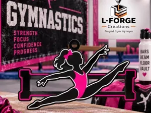 Gymnastics Hair Tie Holder Keychain