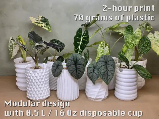 Universal Semi-Hydro Planter System, 0.5L/16Oz Cup