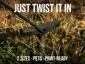 Screw-In Ground Anchor – Tent & Tarp Stake