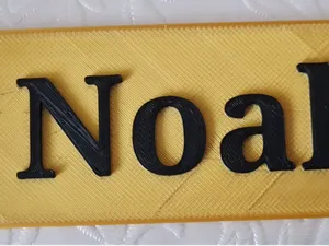 Custom 3D Printed Door Name Plaque Noah
