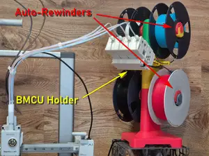 BMCU Holder with Auto-rewinders - Upgrade kit