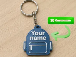 Chaveiro Mochila Personalizável com Nome