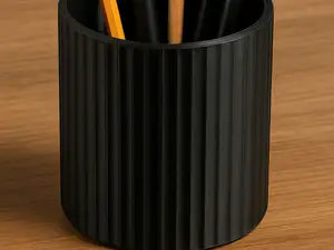 Modern Design Ribbed Pencil Holder