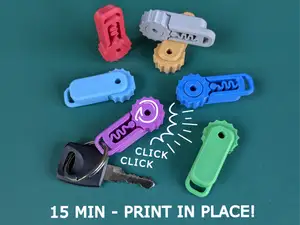 Fidget Click Keychain - Print in Place - 15 min