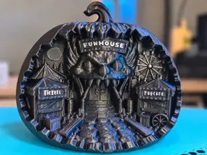 Haunted Carnival Pumpkin Diorama - Halloween Decor