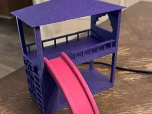Small Doll Bunk Bed and Slide