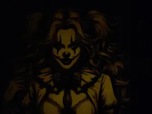 HUEFORGE WOMAN CLOWN GLOW IN THE DARK