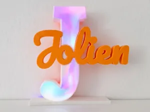 Customizable 3D Lightbox name generator