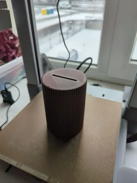 Modern Tip Coin Bank Container Mid-Century Style — Image 3 of 3