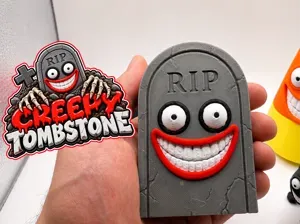 Creepy Grinning Tombstone Halloween Figure Decor