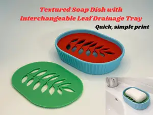Soap Dish with Interchangeable Leaf Drainage Tray