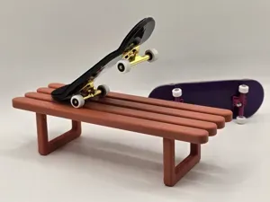 Park Bench Fingerboard Obstacle Skate Trick