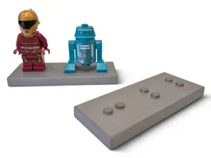 Minifigure and droid stand