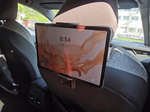 Parametric tablet/phone holder with printed spring