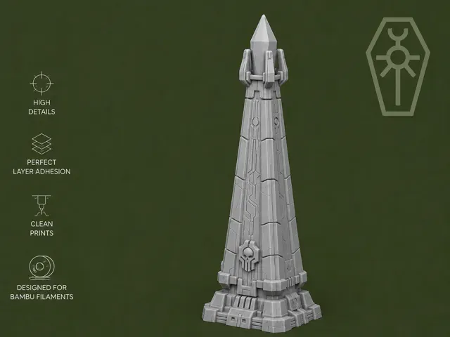 Necron Energy Pylon - Tabletop Terrain