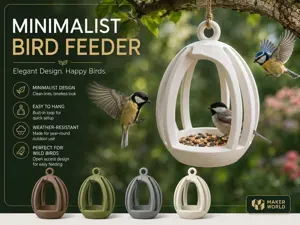 Minimalist Ribbed Bird Feeder