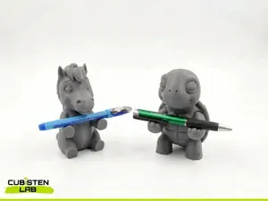 Animal Pen Holder Horse & Turtle Hand You Your Pen