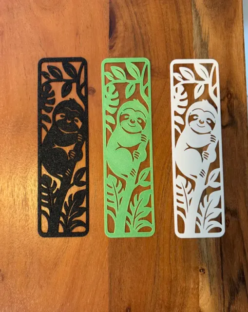Cute Sloth Cutout Bookmark | Fast One-Color Print — Фото 4 из 6