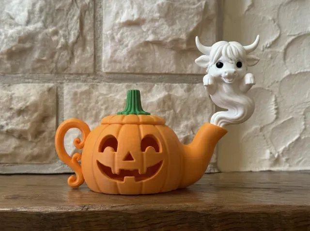 Highland Cow Glowpaws Tea Light Holder Teapot — Image 2 of 4