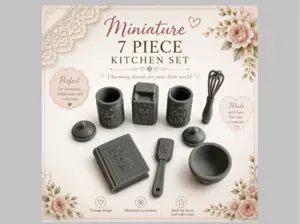Tiny Victorian Baking Set | Dollhouse Miniatures