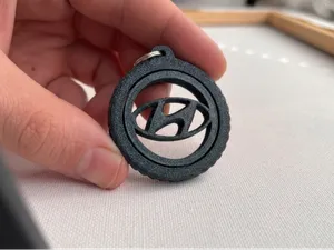 Rotating Hyundai Keychain - Print in Place