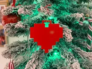 Retro heart for christmas tree