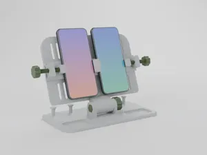 Dual Phone Stand – Adjustable Tilt, Screw Clamps