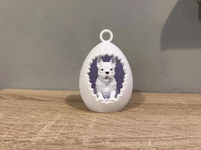 Easter Egg with French Bulldog Dog To Hang — Фото 5 из 7