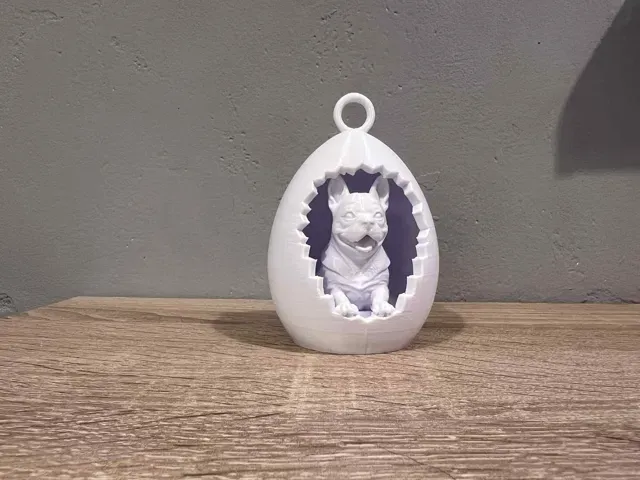 Easter Egg with French Bulldog Dog To Hang — Фото 3 из 7