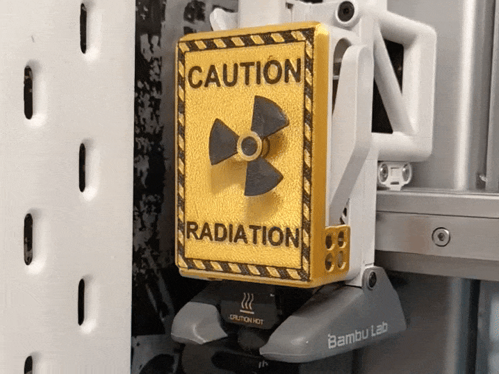 A1/A1 mini extruder cover. Radiation hazard