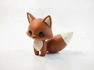 Cute Fox Figurine Chibi Character 3D Printable