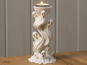 Ghost Swirl Candle Holder