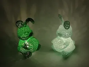 Bunny Hug Egg Voronoi Tea Light