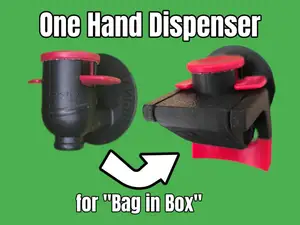 Tap for "Bag in Box" - one hand dispenser