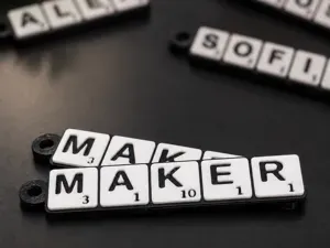 Llavero paramétrico con fichas de Scrabble
