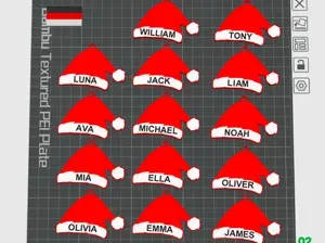 Custom Xmas Hat Ornament/Keychain