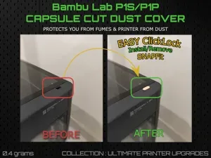 P1S/P1P - TOP COVER FOR CAPSULE CUT - SNAPFit