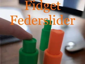„Fidget-Slider mit eingedruckter Feder“