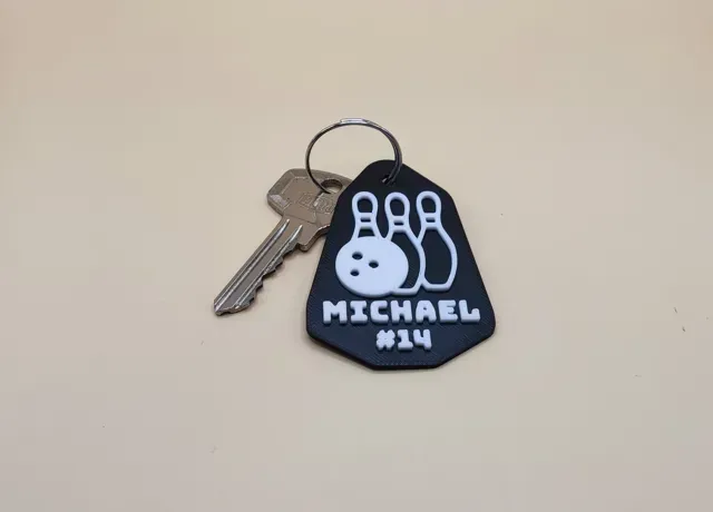 Bowling Keychain – Custom Name — Image 3 of 4