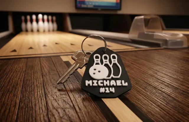 Bowling Keychain – Custom Name — Image 4 of 4