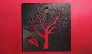 Schablone Baum Blatt