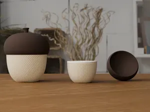 Acorn Container | Autumn Decor with Removable Lid