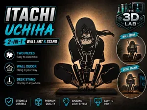 Itachi Massacre - 2-in-1 Wall Art & Display Stand