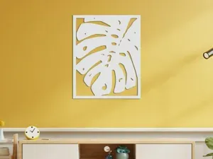 Monstera Deliciosa Leaf 3D Wall Art