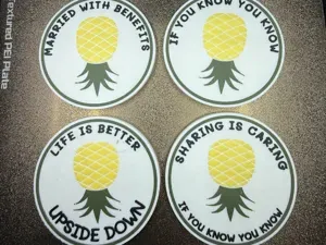 SWINGER COASTER SET - UPSIDE DOWN PINEAPPLE