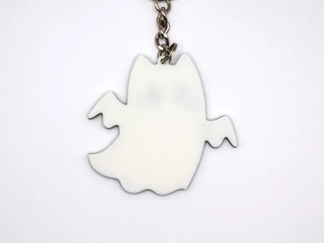 Halloween Ghost Cat Keychain Cute Keyring — Image 3 of 3
