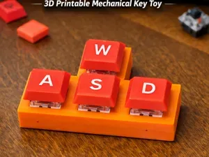 WASD Fidget Clicker – Mini Mechanical Keyboard Toy