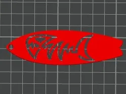 SURBOARD KEYCHAIN FLAT