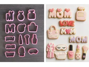 Mother's day cookie cutter set (14x 5,5cm or 9cm)