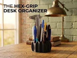 The HEX-GRIP DESK ORGANIZER - Pen & Tool Holder